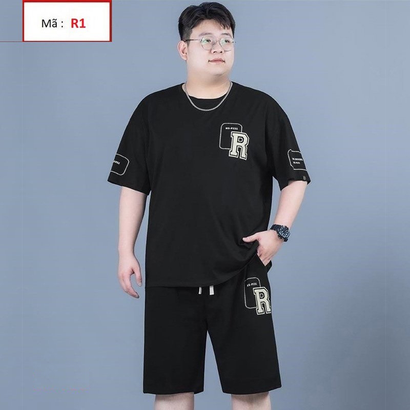 Bộ đồ big size nam họa tiết chữ R