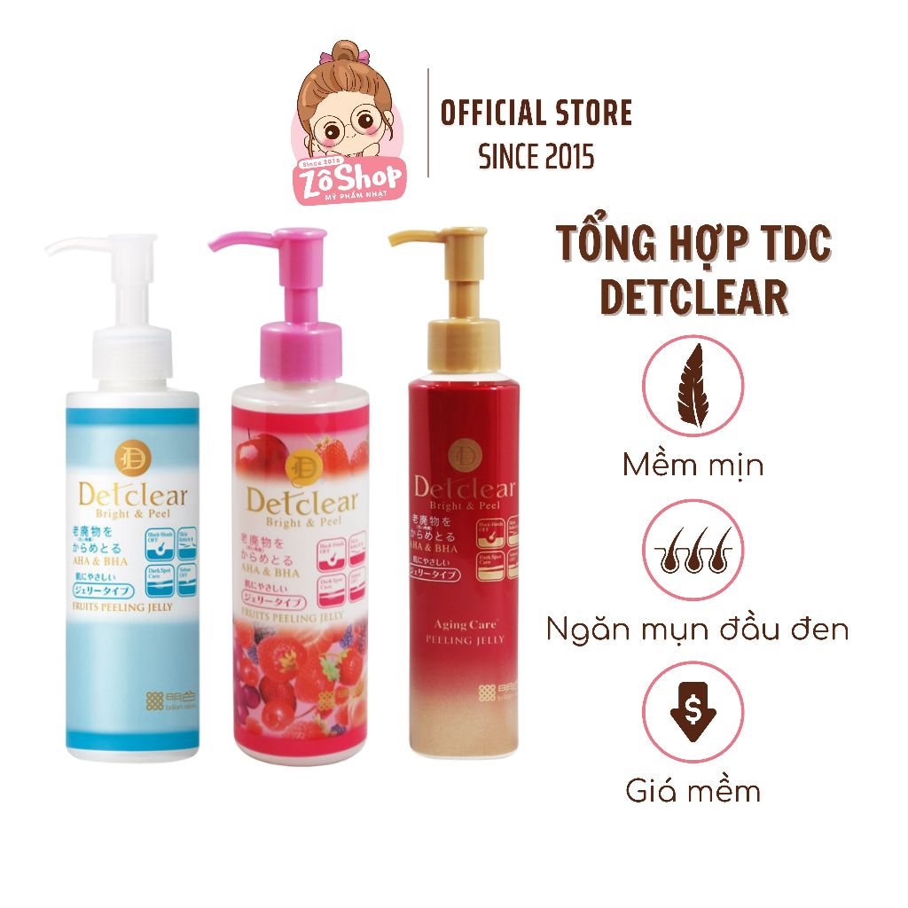 Tẩy da chết Detclear Bright & Peel 180ml