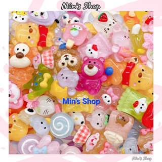 Set 100 Charm/center loại trong (có phát sáng) dùng làm nút gắn dép, phụ kiện tóc,slime, dán ốp lưng, bình nước♥