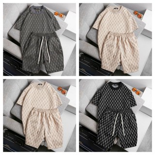 Sét Bộ Thể Thao nam nữ chữ BC chất cotton chéo co giãn 4 chiều
