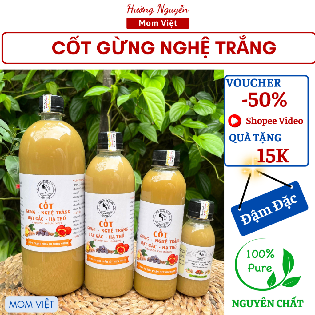 Cốt Gừng Nghệ Trắng Hạt Gấc ( Không Vàng Quần Áo ) Hạ Thổ Mom Việt