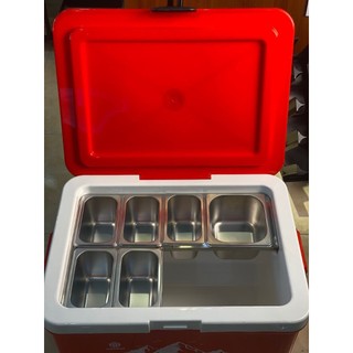Thùng đựng đá việt nhật 60l đỏ có các mẫu khay đựng tiện lợi 0,9L - 1,5L