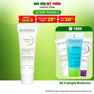 Kem dưỡng ẩm, giảm mụn cho da Bioderma Sebium Hydra 40ml