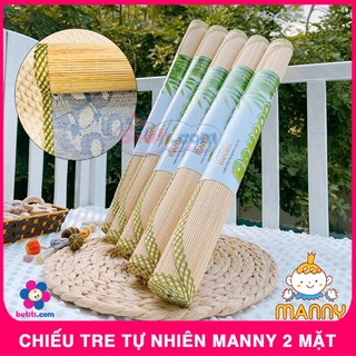 Chiếu tre cho trẻ sơ sinh, chiếu bamboo manny chất liệu tre cao cấp, hai mặt thoáng mát, thấm và thoát mồ hôi cho bé