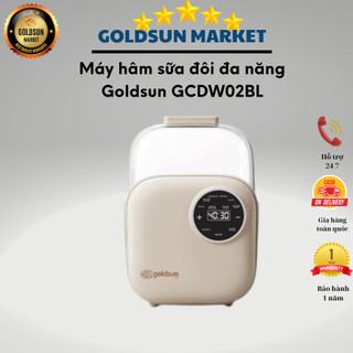 Máy hâm sữa đôi đa năng Goldsun GCDW02BL giúp hâm nóng, tiệt trùng sữa, đảm bảo sức khoẻ cho bé