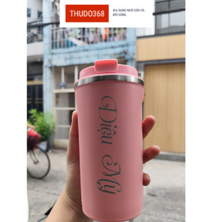 Bình giữ nhiệt Coffee nắp chống tràn 510ML cốc giữ nhiệt bằng inox không gỉ cao cấp