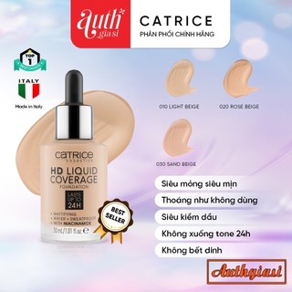 Kem nền kiềm dầu Catrice HD 24h Liquid Coverage Foundation che phủ hoàn hảo 30ml