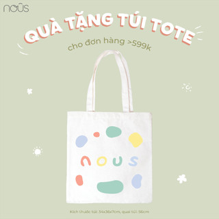  Túi Tote Nous chất liệu Canvas họa tiết nhiều màu sắc đựng đồ cho bé thích hợp đi chơi