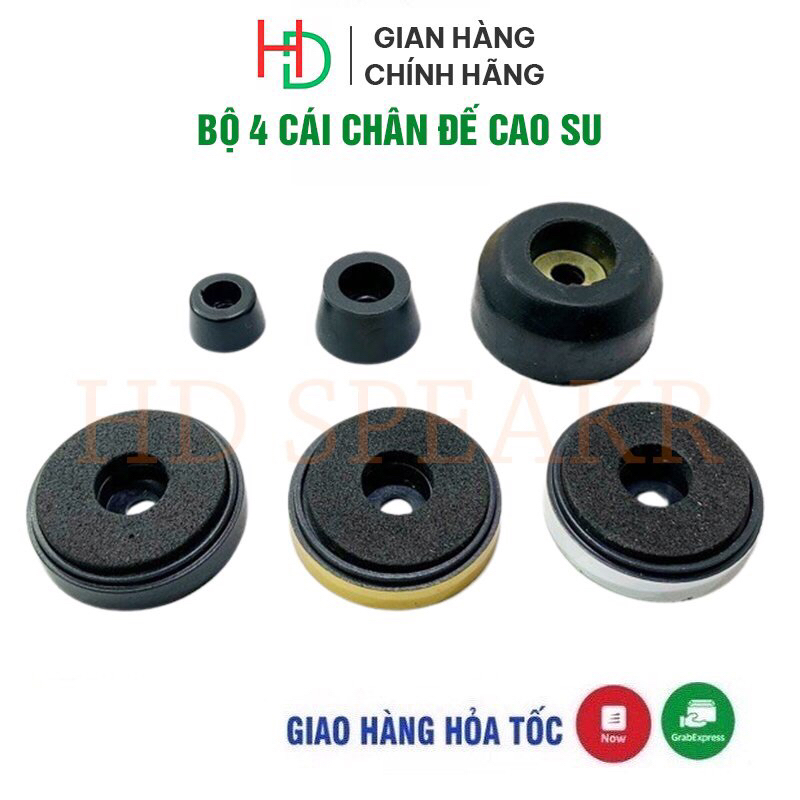 Bộ 4 cái chân đế cao su, nhựa chống rung cố định loa các loại