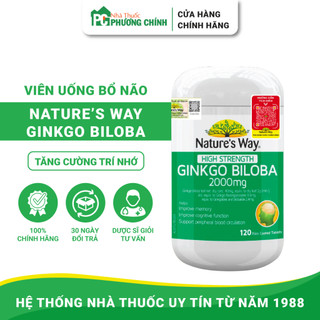 Viên Uống Bổ Não Nature's Way Ginkgo Biloba High Strenth 2000mg