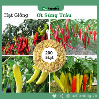 Hạt giống ớt sừng trâu - gói 200 hạt - az farming
