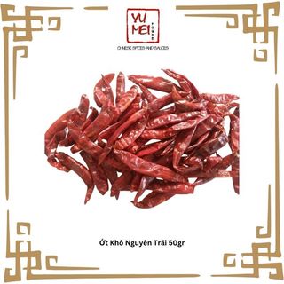 Ớt Khô Nguyên Trái 50gr dùng làm Lẩu Tứ Xuyên