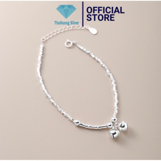 Lắc chân và tay hạt vỡ mix chuông bạc cá tính sáng đẹp lấp lánh- THU HUONG SILVER