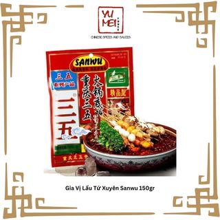 [TỨ XUYÊN] Gia Vị Chuẩn Lẩu Tứ Xuyên Sanwu gói 150gr nấu 1.5L nước