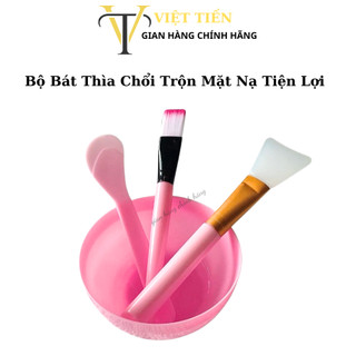 Bộ bát chổi thìa trộn mặt nạ | dùng cho cá nhân, spa, tmv rất tiện lợi