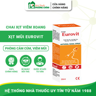 Xịt mũi eurovit giúp làm sạch mũi, thông mũi, giảm tình trạng sổ mũi, nghẹt mũi