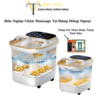 Bồn Ngâm Chân Tự Động Hồng Ngoại Có Vòi Phun Nước Con Lăn Massage Chân