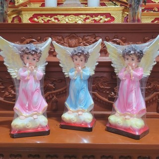 Tượng Thiên Thần đứng chắp tay cánh bay cao 25cm