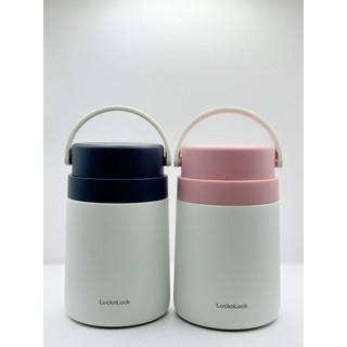 Bộ hộp cơm giữ nhiệt kèm muỗng lock&lock handle food jar lhc8042 700ml - hàng chính hãng