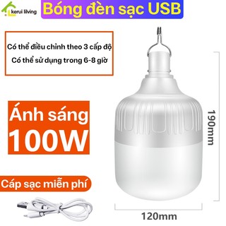 Bóng đèn led PIKUP, bóng đền chiếu sáng, bóng đèn sạc USB, bóng đèn led dùng trong nhà cửa, cắm trại