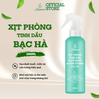 Bình xịt Phòng tinh dầu Bạc hà 280ml JULYHOUSE công dụng khử mùi, đuổi muỗi và côn trùng the mát