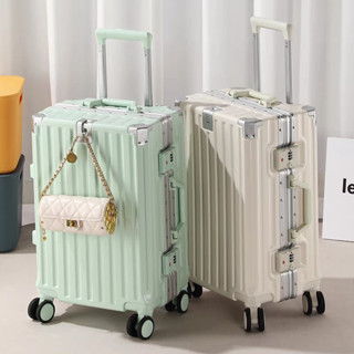 Vali Khung Nhôm Khóa Sập N55 Size 20 và 24 Cao Cấp Bảo Hành 5 Năm Có Cổng Hỗ Trợ Sạc USB và Khay Để Cốc