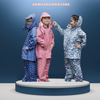 Bộ Quần Áo Mưa Vải Dù Cho Bé Chống Thấm ( Kèm Video, ảnh Thật ) Hàng Loại Dày