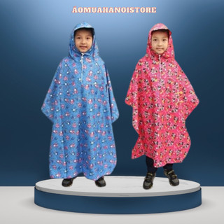 Áo mưa choàng trẻ em cánh dơi cao cấp đủ màu cho trẻ /áo mưa cánh dơi trẻ em 6-12 tuổi vải dù siêu nhẹ hình ngộ nghĩnh