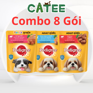( ComBo 8 Gói ) Pate Pedigree Thái Lan Bịch 80g, Sốt Thưởng Cho Chó Pedigree