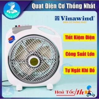 Quạt tản hộp Vinawind điện cơ Thống Nhất có công tắc tự ngắt khi đổ bảo hành 24 tháng
