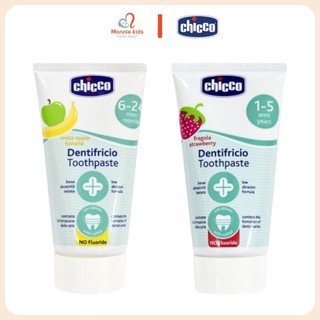 Kem đánh răng cho bé nuốt được CHICCO, kem đánh răng trẻ em 50ml - Monnie Kids