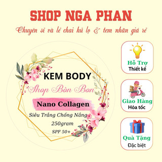 tem dán logo nắp hủ : có tem giấy . tem trong cán màng . tem nhựa sữa