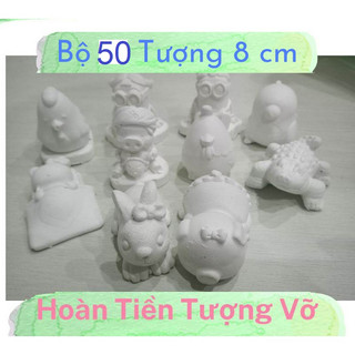 Bộ 50 tượng 8cm không màu cọ