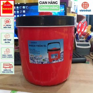 [Chính hãng Việt Nhật] Phích tròn 5L, thùng đá tròn 5L