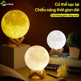Đèn trang trí phòng PIKUP, décor phòng, đèn ngủ hình mặt trăng 3D, đèn LED nhiều kích thước