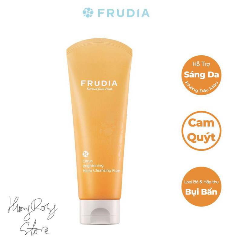 Sữa Rửa Mặt Tạo Bọt hỗ trợ Sáng Da Từ Cam Quýt Frudia Citrus Brightening Micro Cleansing Foam 145ml