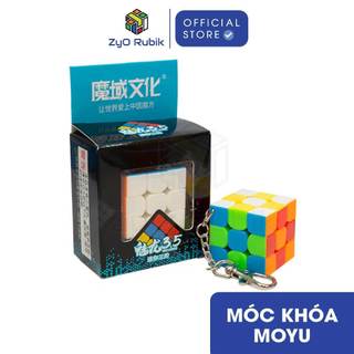 Móc khóa hình rubik 3x3 moyu stickerless 3.5 - đồ chơi trang trí- đồ chơi trí tuệ- zyo rubik
