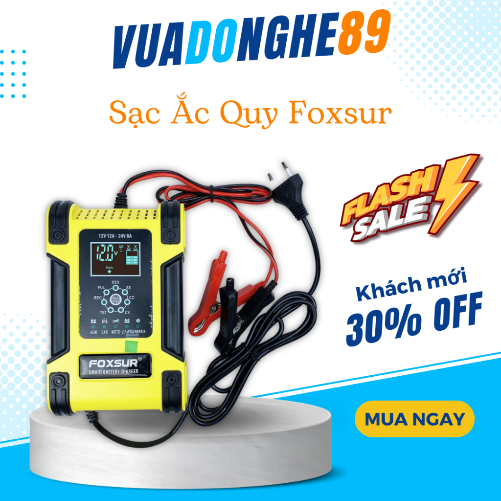 Sạc Ắc Quy Foxsur 12v vuadonghe89