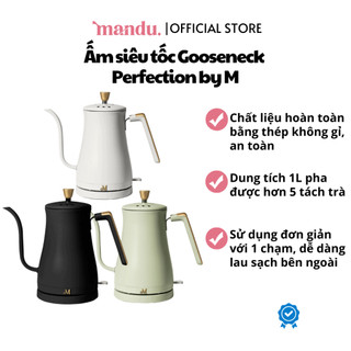 Ấm siêu tốc Gooseneck Perfection by M, Ấm đun nước siêu tốc xinh xắn, đun sôi siêu nhanh