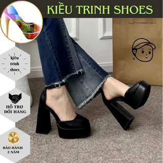 Giày đế đúp cao 12 phân bít mũi