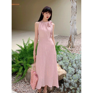 [Kim Clothing] Đầm cổ yếm nơ cổ dáng đuôi cá xoè chất vải mềm mát