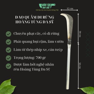 Dao quắm thép nhíp hoàng tùng đa sỹ