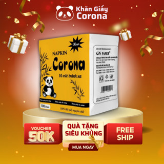 COMBO 10 GÓI KHĂN GIẤY ĂN 100 TỜ CORONA