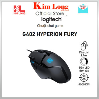 Chuột chơi Logitech G402 Gaming HYPERION FURY FPS 4.9, 240 4.000 DPI có dây - Bảo hành 2 năm