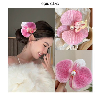 Kẹp tóc hoa lan hồ điệp loại 1 mẫu mới đi biển chụp ảnh mùa hè hot trend Gọn Gàng
