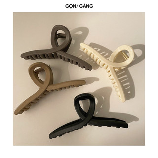 Kẹp tóc nữ Hàn Quốc nhựa nhám nhiều màu sắc phối đồ thời trang nữ Gọn Gàng