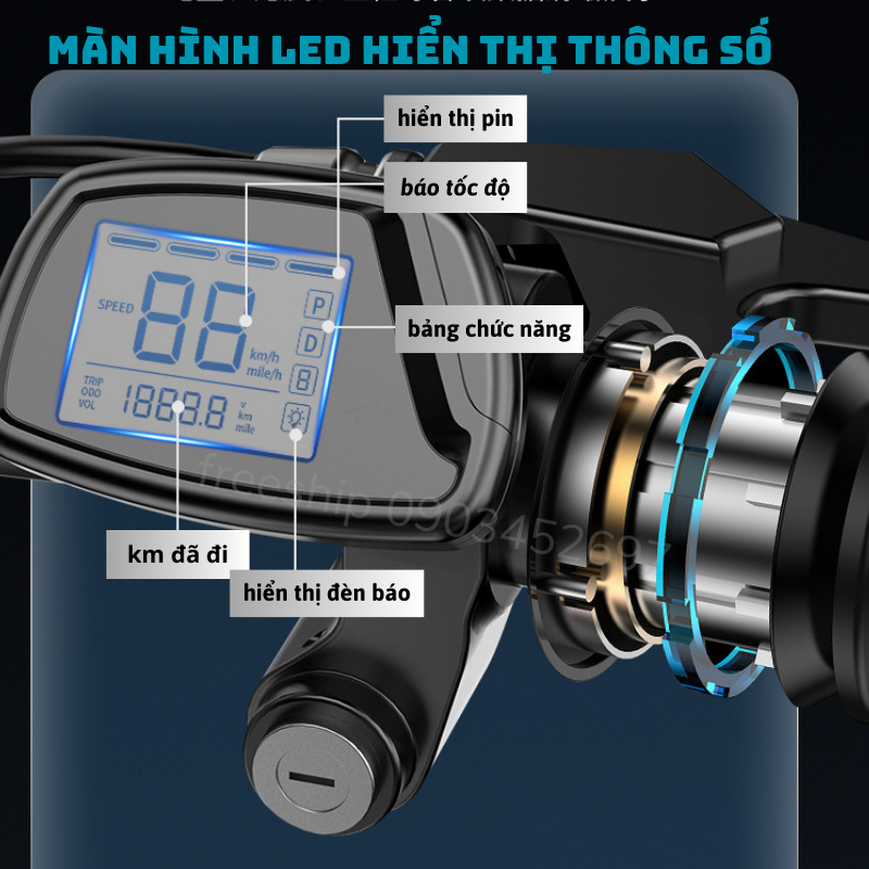 Xe đạp điện gấp gọn YOUPIN - F9 gấp gọn bỏ cốp tiện lợi. Xe điện pin Lithium động cơ 400w. BH 2 năm | BigBuy360 - bigbuy360.vn