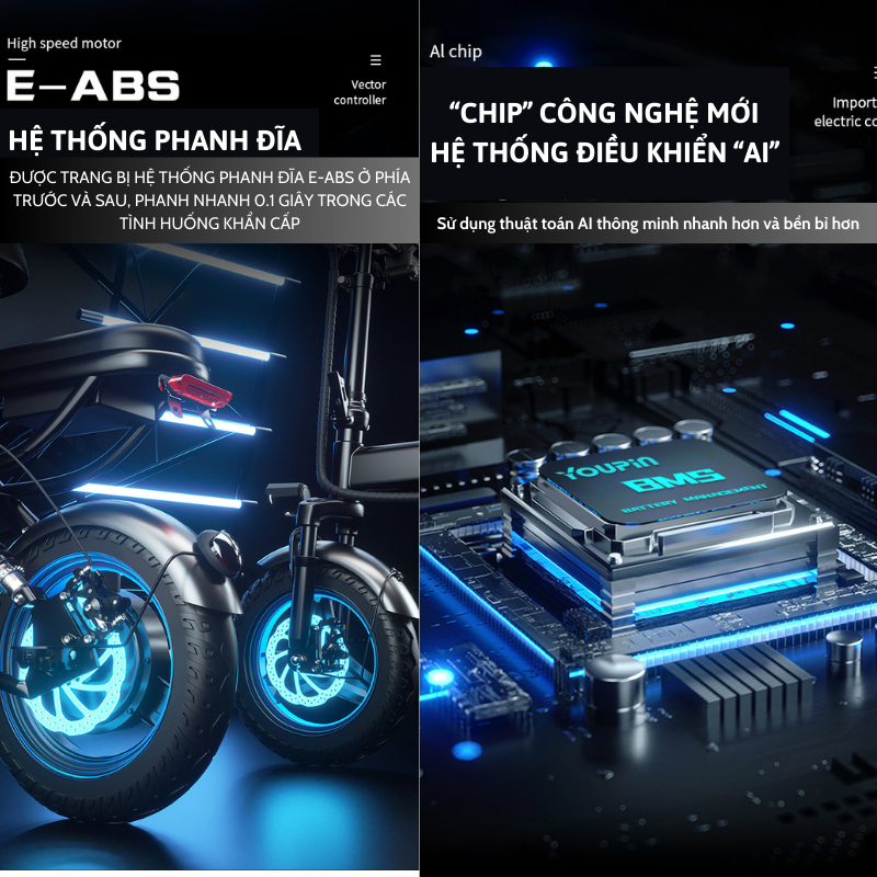 Xe đạp điện trợ lực YOUPIN - Z6 gấp gọn bỏ cốp tiện lợi. Xe điện pin Lithium động cơ 400w. BH 2 năm | BigBuy360 - bigbuy360.vn