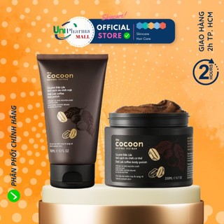 Tẩy Da Chết Body Cafe Đắk Lắk, tẩy da chết body và mặt Cocoon 200ml Unipharma