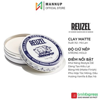 Sáp vuốt tóc reuzel clay matte pomade 35g/113g